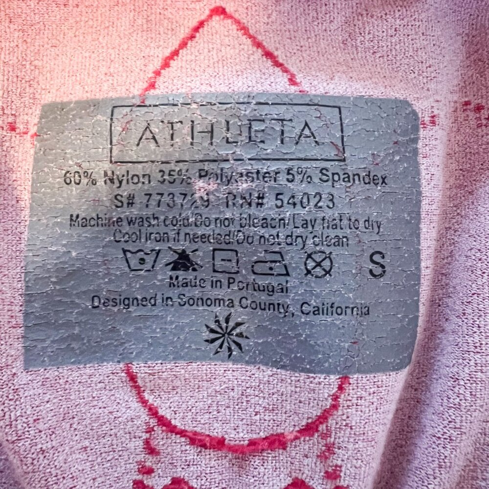 Athleta Tattoo Twist Long Sleeve Red Shirt size Small - Picture 4 of 6